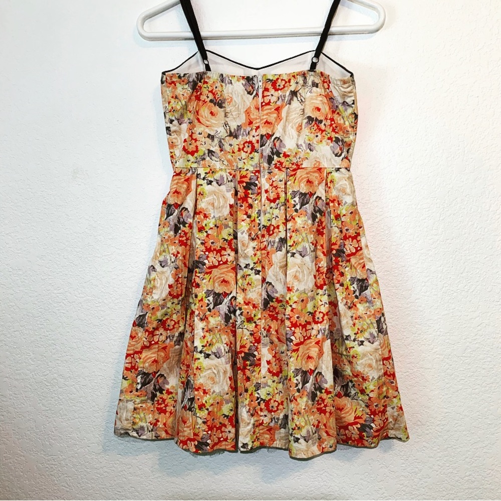 GIRLS FLORAL DRESS PLEATED LINED - Picture 2 of 4